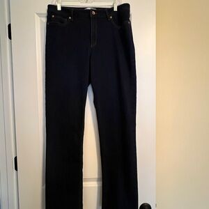 Anne Klein dark wash straight leg jeans